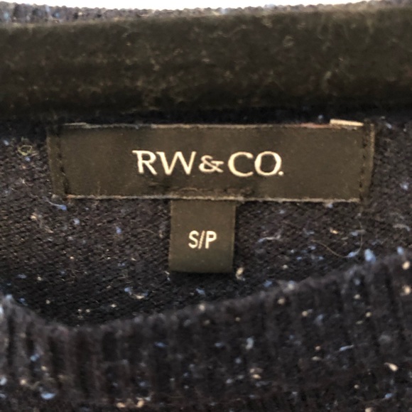 Fooler sweater from RW&CO. Size: S. Colour: Dark Blue with white fooler at hem - Picture 4 of 7